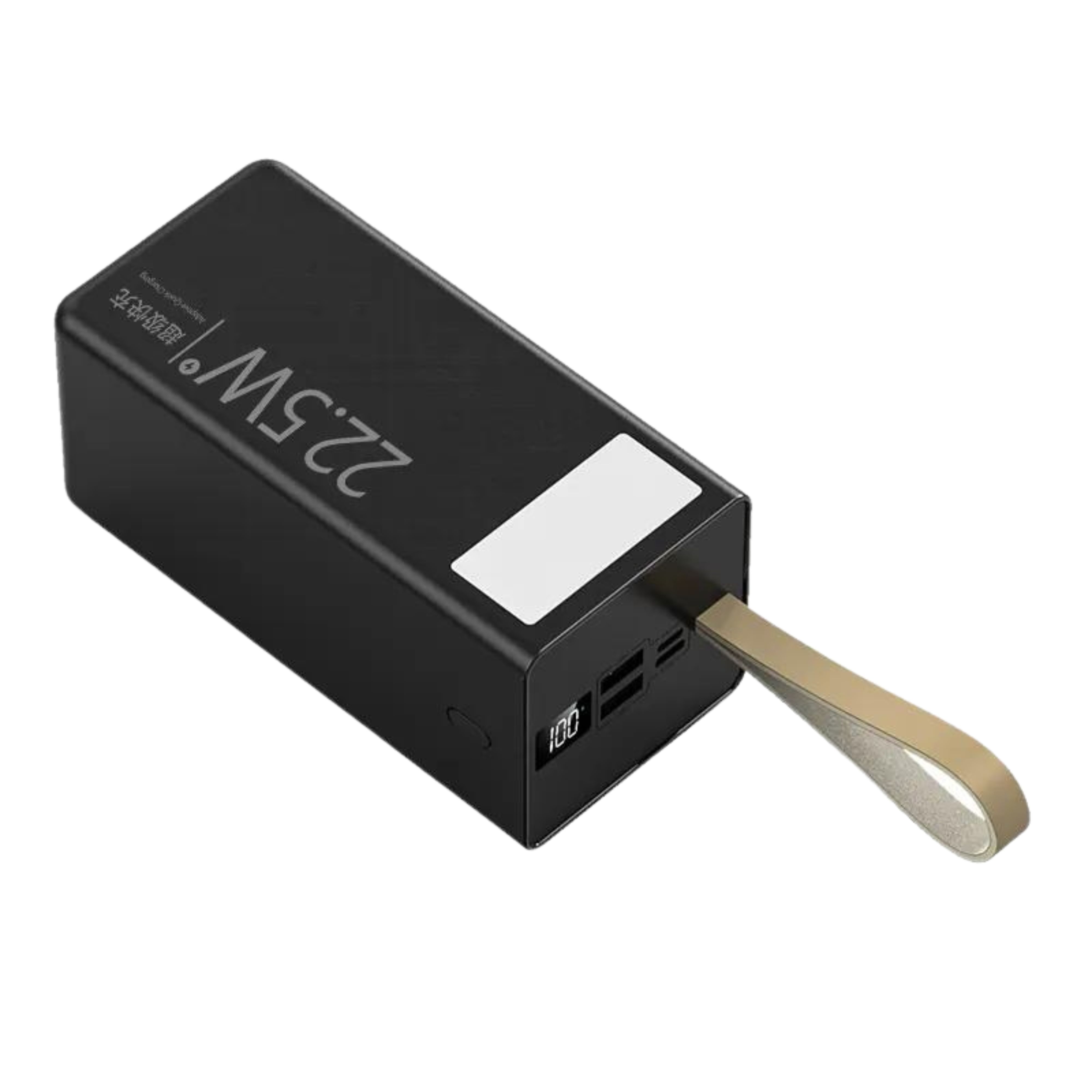 50000mah Fast Charge Powerbank with LED Light - Black