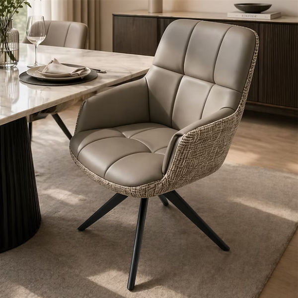 Isabella Swivel Dining Chair Grey