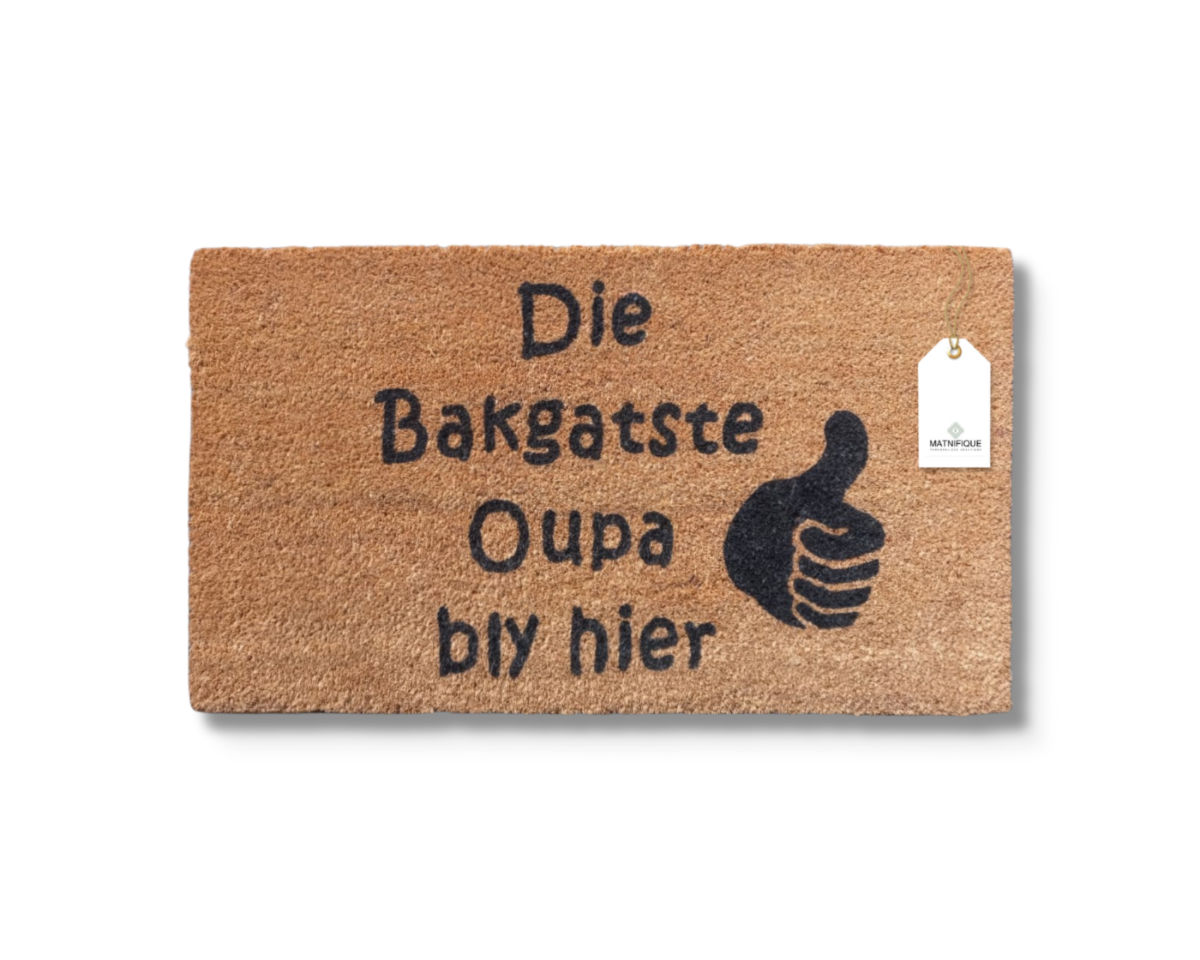Matnifique Coir Design Doormat - Oupa 700 x 400 x 14mm