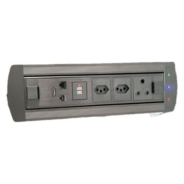 Desktop Power AV Pop-up Socket with Electric Rotation