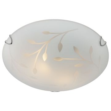 Eurolux Radiant Leaf Ceiling Light Chrome E27 2x60w