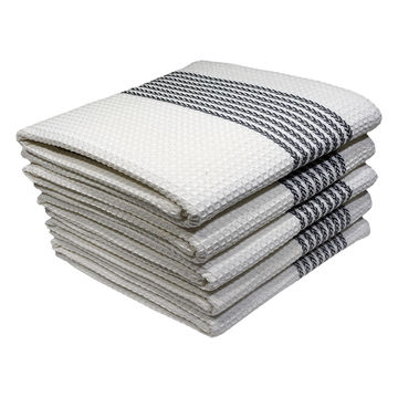 Bunty's Kitchen Towel - Design 2417 - 056x079cms - (05 Pc Pack) - Stripes - Greige