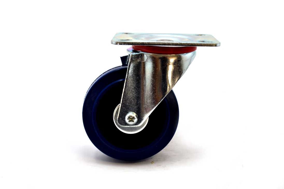 100mm Super Elastic rubber plate swivel castor (Set of 2)
