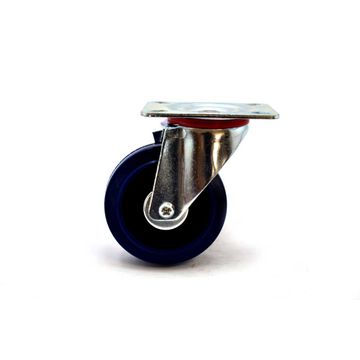 100mm Super Elastic rubber plate swivel castor (Set of 2)