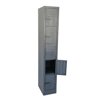 5 Door Steel Locker - Hammertone Grey