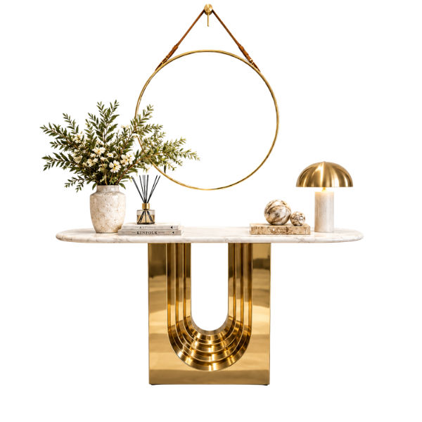 Arona Marble Console Table – Gold