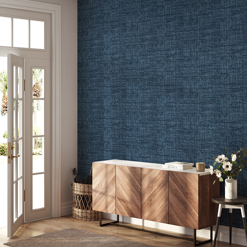 Wallpaper Easy to Apply DIY Wallpaper Roll in Dark Blue