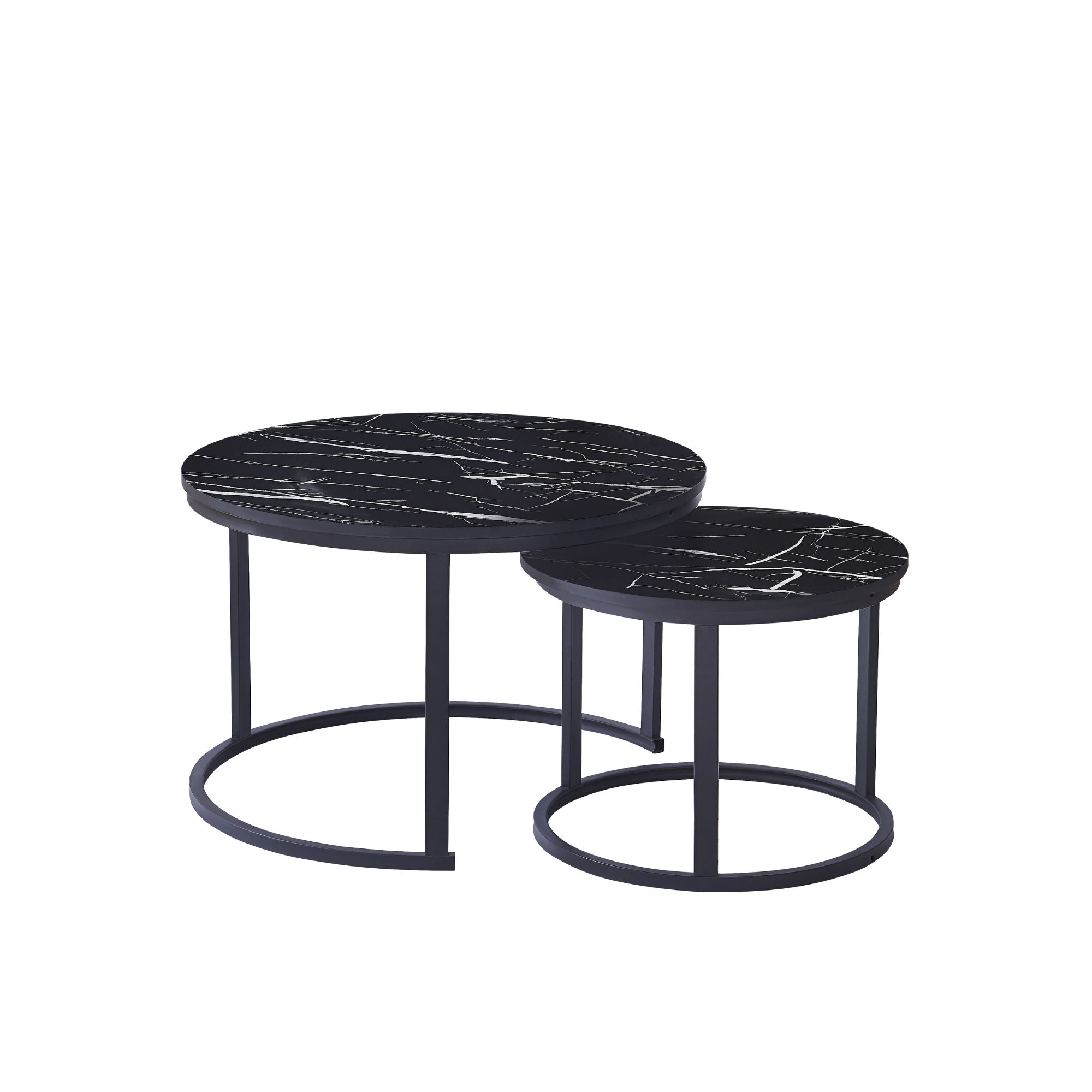 Everfurn 2 Piece Extra Large Coffee Table Indus Series - Black