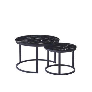 Everfurn 2 Piece Extra Large Coffee Table Indus Series - Black