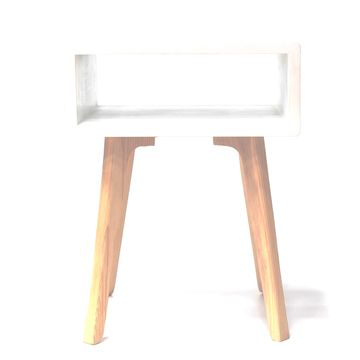 Loft Living Bedside Table 45x40x60cm H in White