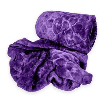 Nu Dekor - Rainbow Winter Fleece Blanket - 180 x 210cm - Purple Rain