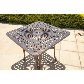 Ageless & Beautiful! Cast Aluminium Patio Table  / Garden Table / Outdoor Table King - Diamond - Square (100cm x 100cm)