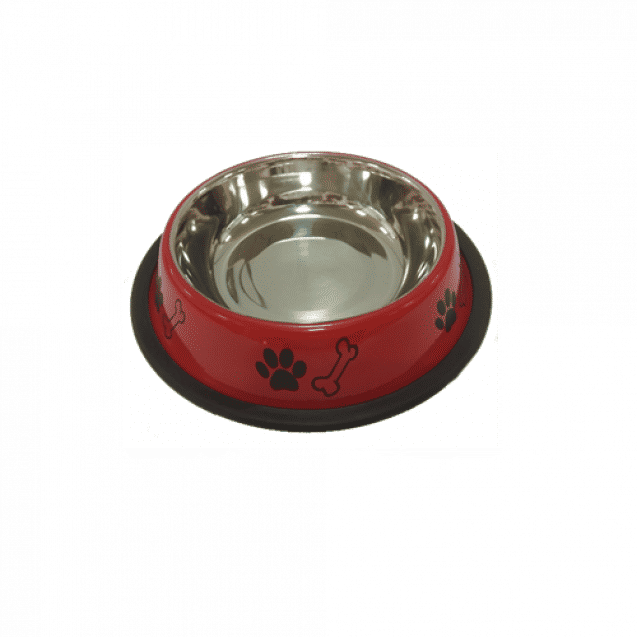 REGULAR NON SKID BOWL-COLOUR/PRINT 16oz - only available in red colour