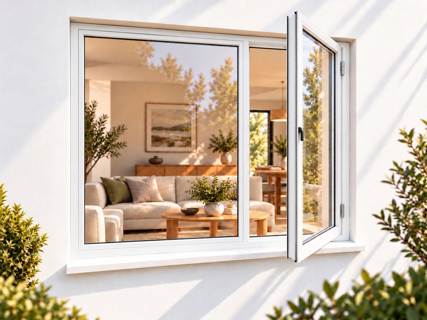 Kenzo Premium Side-Hung Aluminium Window - White, 1800 1200 mm, Right Side Opener