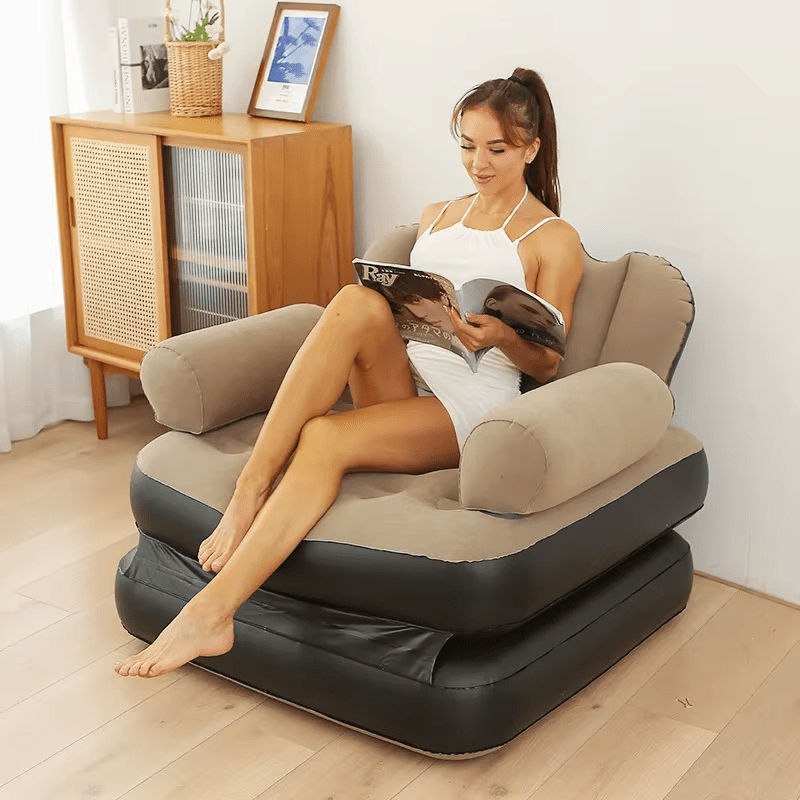 Portable Inflatable Sofa Bed - Beige