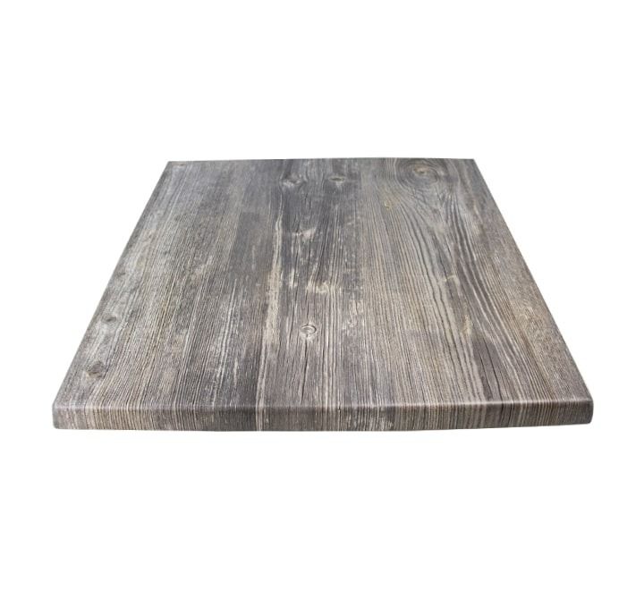 Vividitto - Werzalit Square Cafe Table Top 60cm - Old Pine