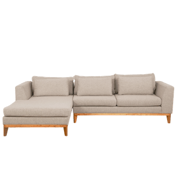Modena Fabric Chaise Sectional Couch - LHF