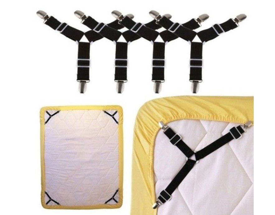 Triangle Elastic Bed Sheet Clips 4 Pcs