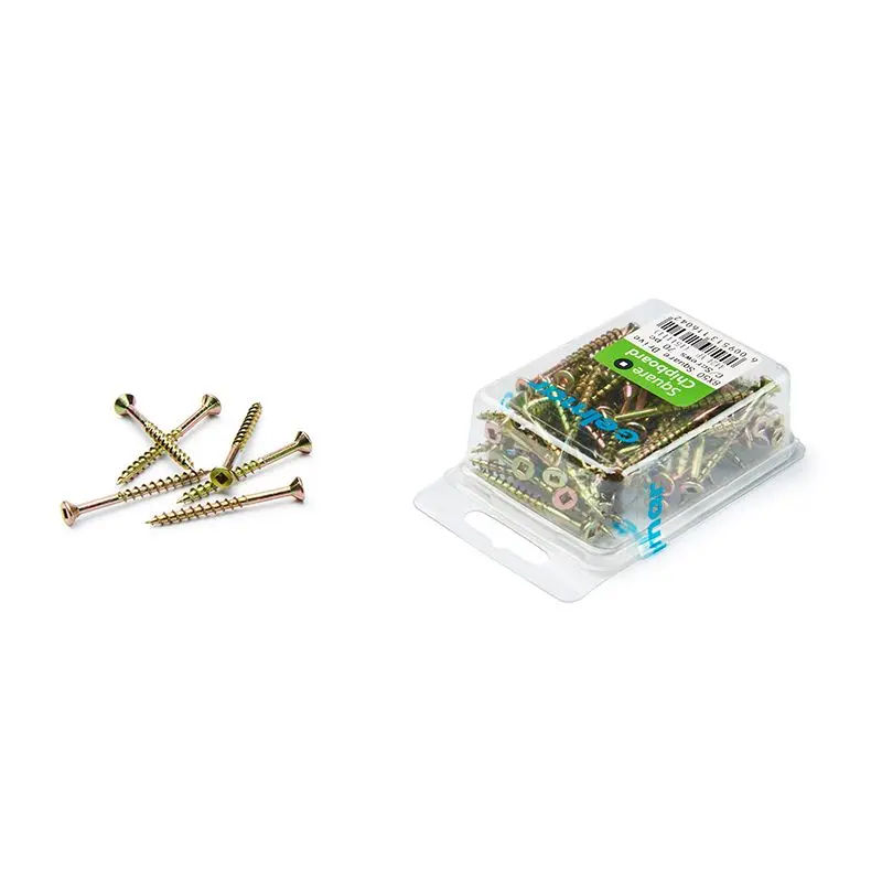 Chipboard Screws, Square, No.8, 4mm x 50mm, 70 Pieces