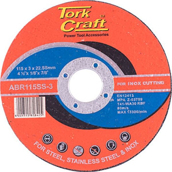 Cutting Disc Stainless Steel 115 X 3.0 X 22.22Mm