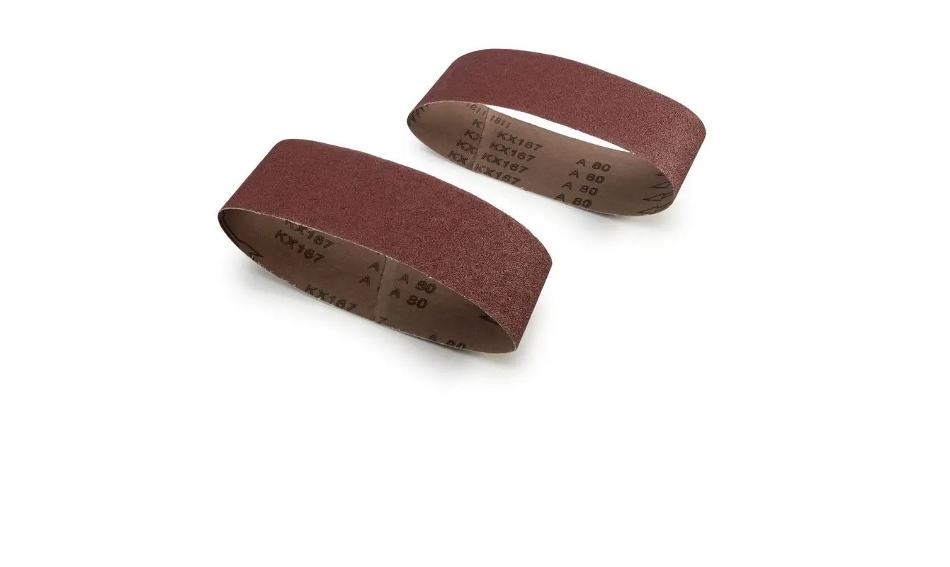 Sanding Belt, 75mm x 533mm, P80, 2 Pieces (4 pack) BY WOODLY