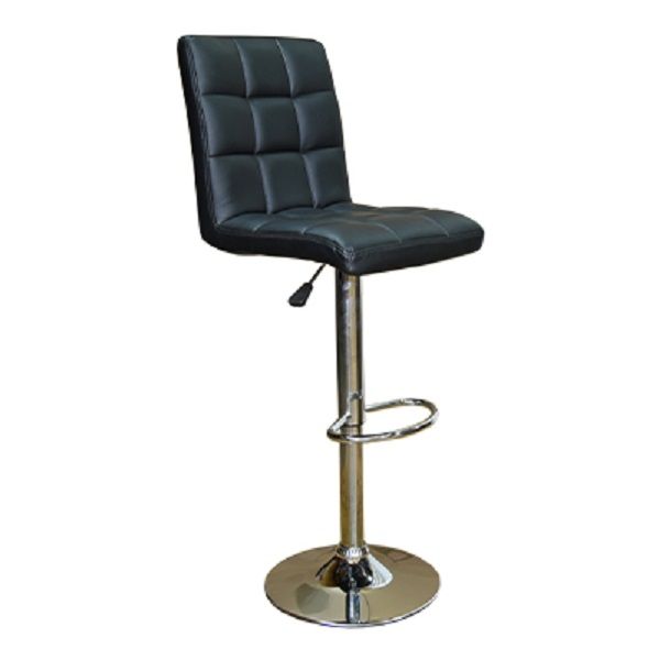 Black Imprezza Faux leather barstool with gear lift and Swivel function