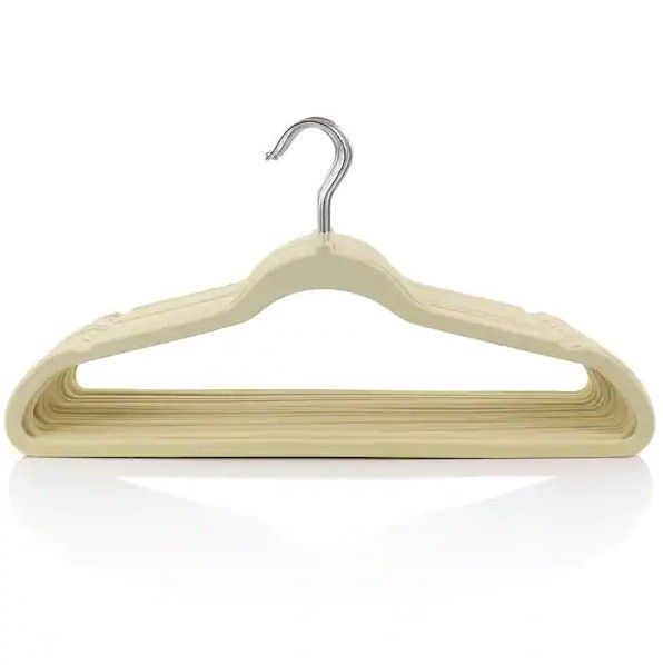 LeLuxe Cream Velvet Hanger 10pk + 2 Free