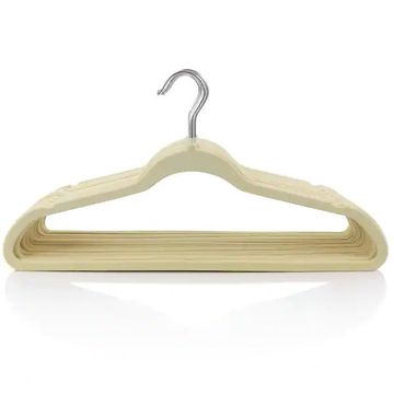 LeLuxe Cream Velvet Hanger 10pk + 2 Free