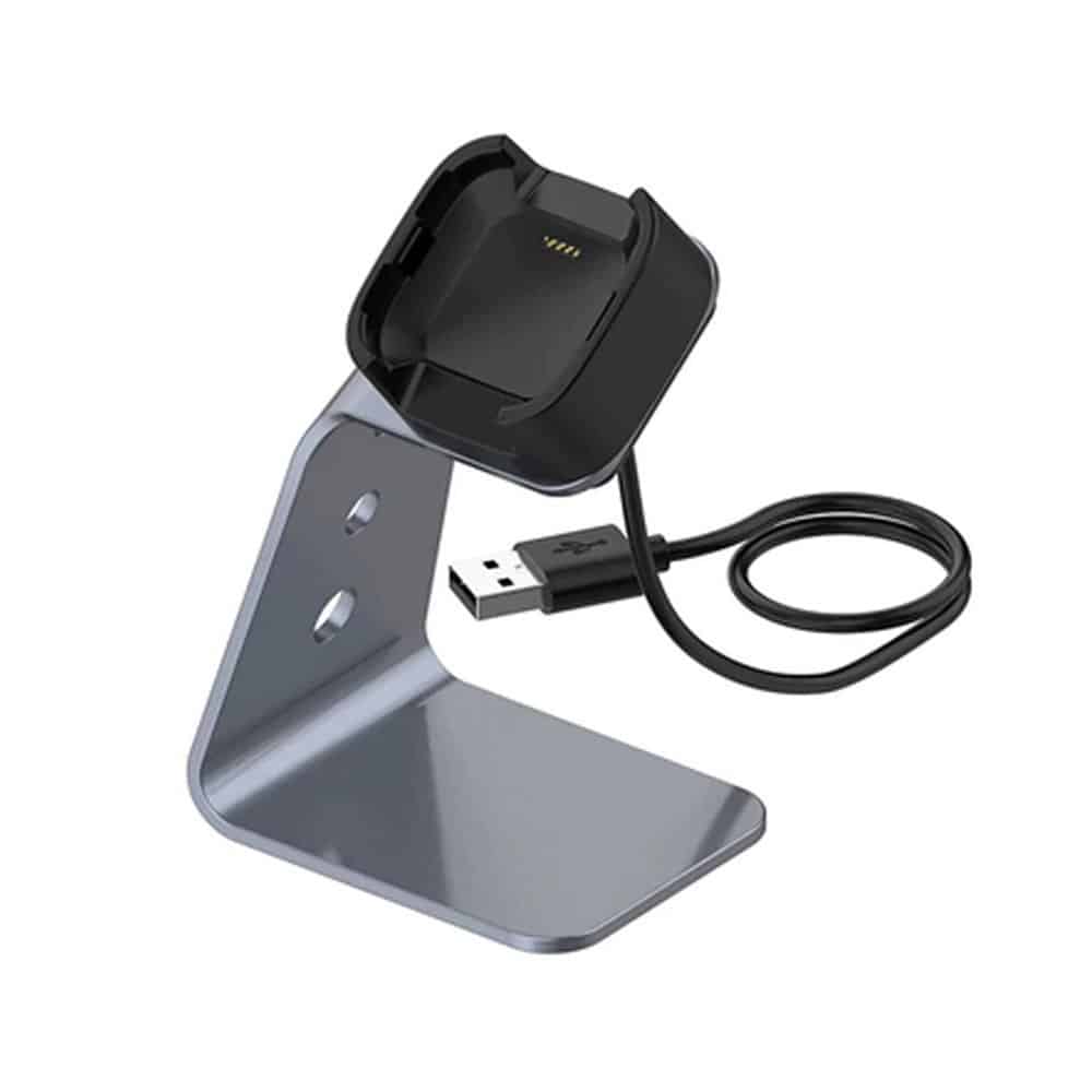 Killer Deals USB Magnetic Aluminium Dock Charger Stand for Fitbit Versa/ Lite/ SE