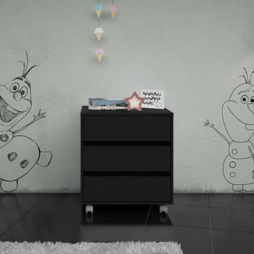 Maua 3 Drawer Cabinet Black
