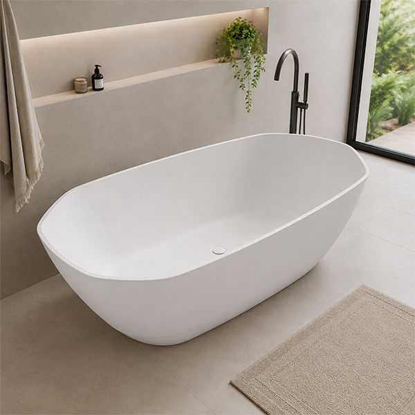 Octavo Arctic White Freestanding Bath