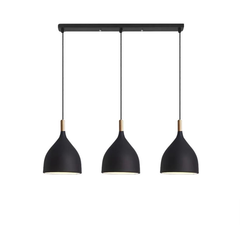 Elegance 3-Light Indoor Island Pendant Light - Black