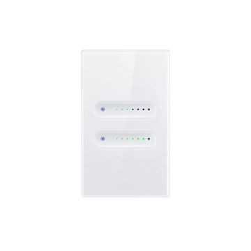Smart Sliding Dimmer Switch 2 Gang Wifi White