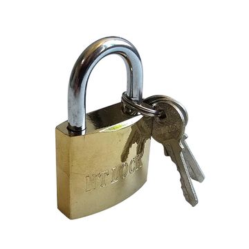NT TOOLS - Brass Padlock 38mm - 3 Keys (Boxed)