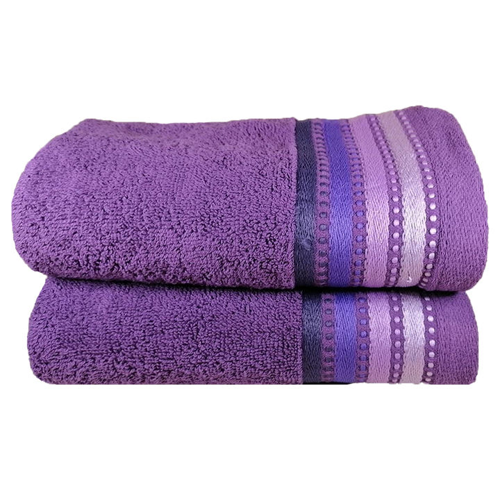 Royal Turkish Collection -450gsm -100% Cotton -Bath Sheet -Purple -Pack of 2