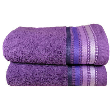 Royal Turkish Collection -450gsm -100% Cotton -Bath Sheet -Purple -Pack of 2