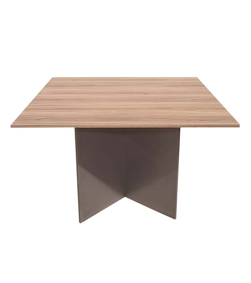 Cardiff Conference Table - Square 120cm - Sahara & Storm Grey