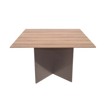 Cardiff Conference Table - Square 120cm - Sahara & Storm Grey