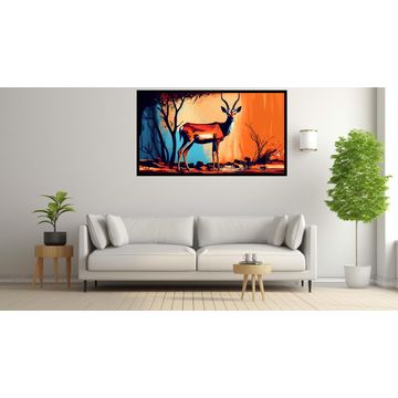 Canvas Wall Art - Springbok in The Jungle - B1572 [120 x 80 cm]