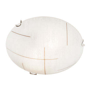 Frosted Patterned Glass with Polished Chrome Clips