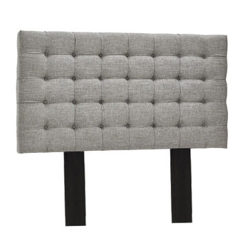 Nu Dekor - Benno Button Headboard - Double - Grey