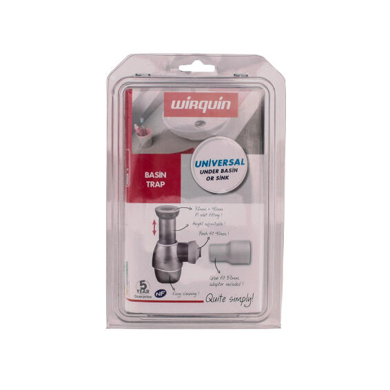 Bottle trap WIRQUIN all in one universal silver