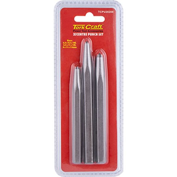 Tork Craft Center Punch Set 3Pc