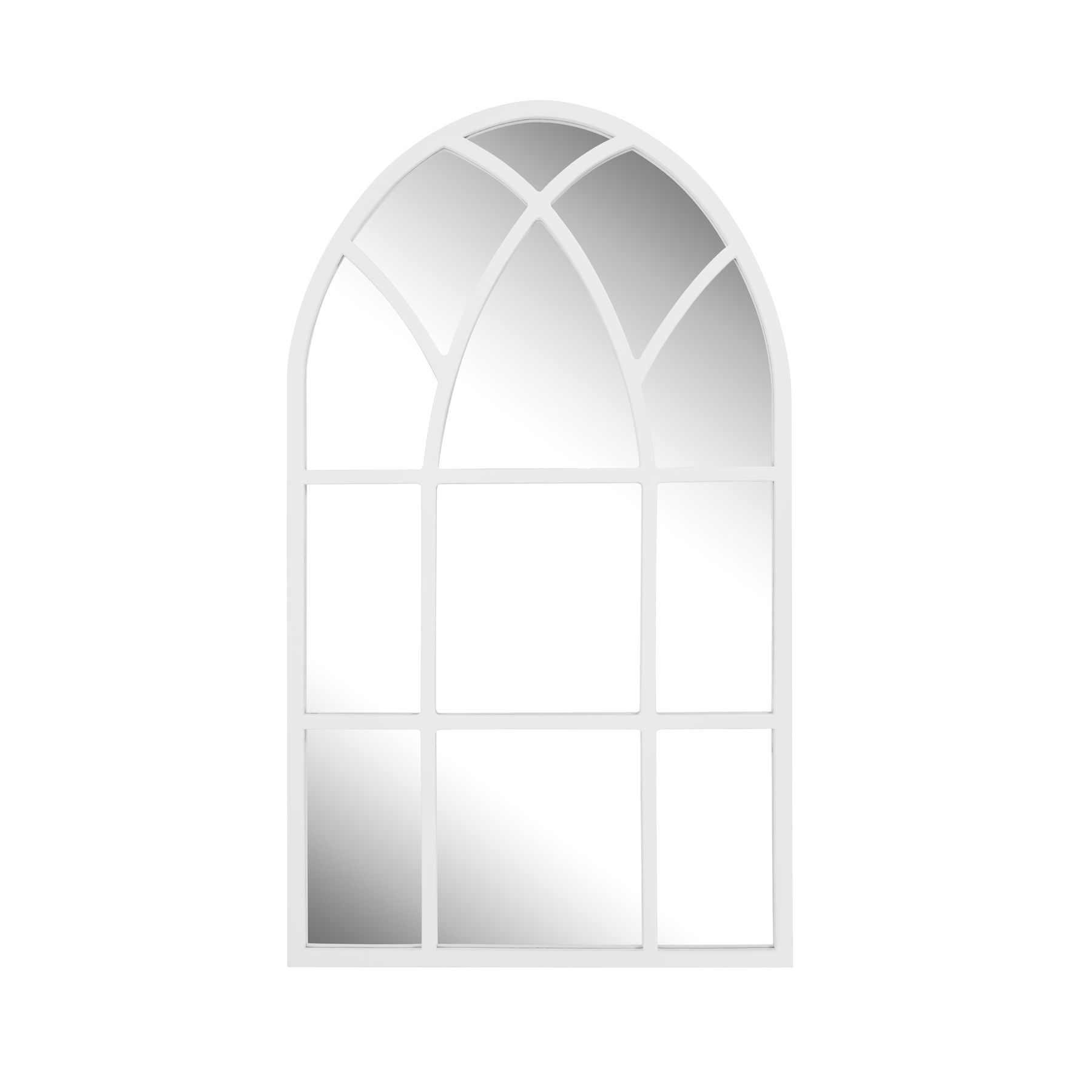 Paramount Mirrors & Prints - Crystal Arch Mirror - White