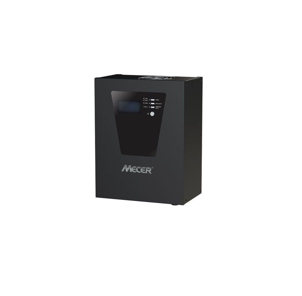 Mecer 2400VA, 1800W, 24V DC-AC Inverter with LCD Display, Lead Acid / Lithium Battery Compatible and Built-in MPPT Module