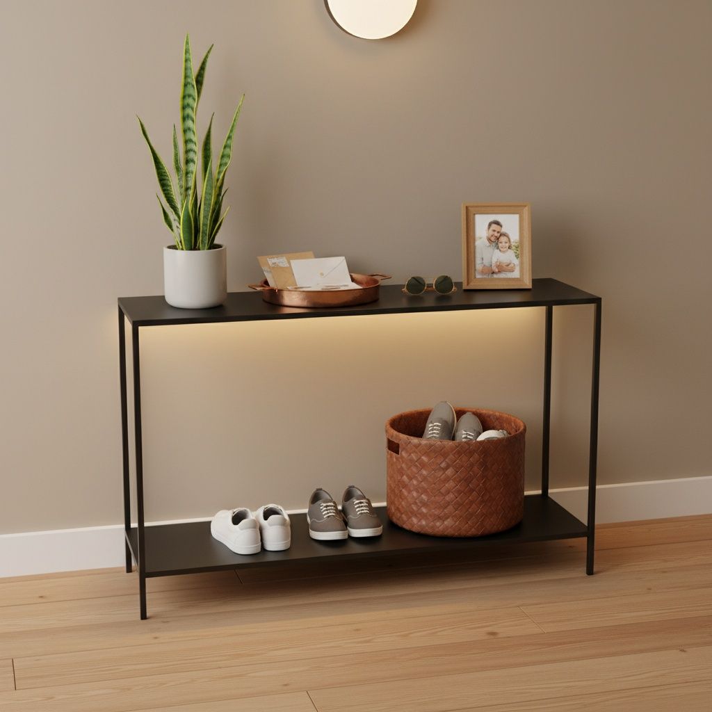 Chic Steel Matt Black Console