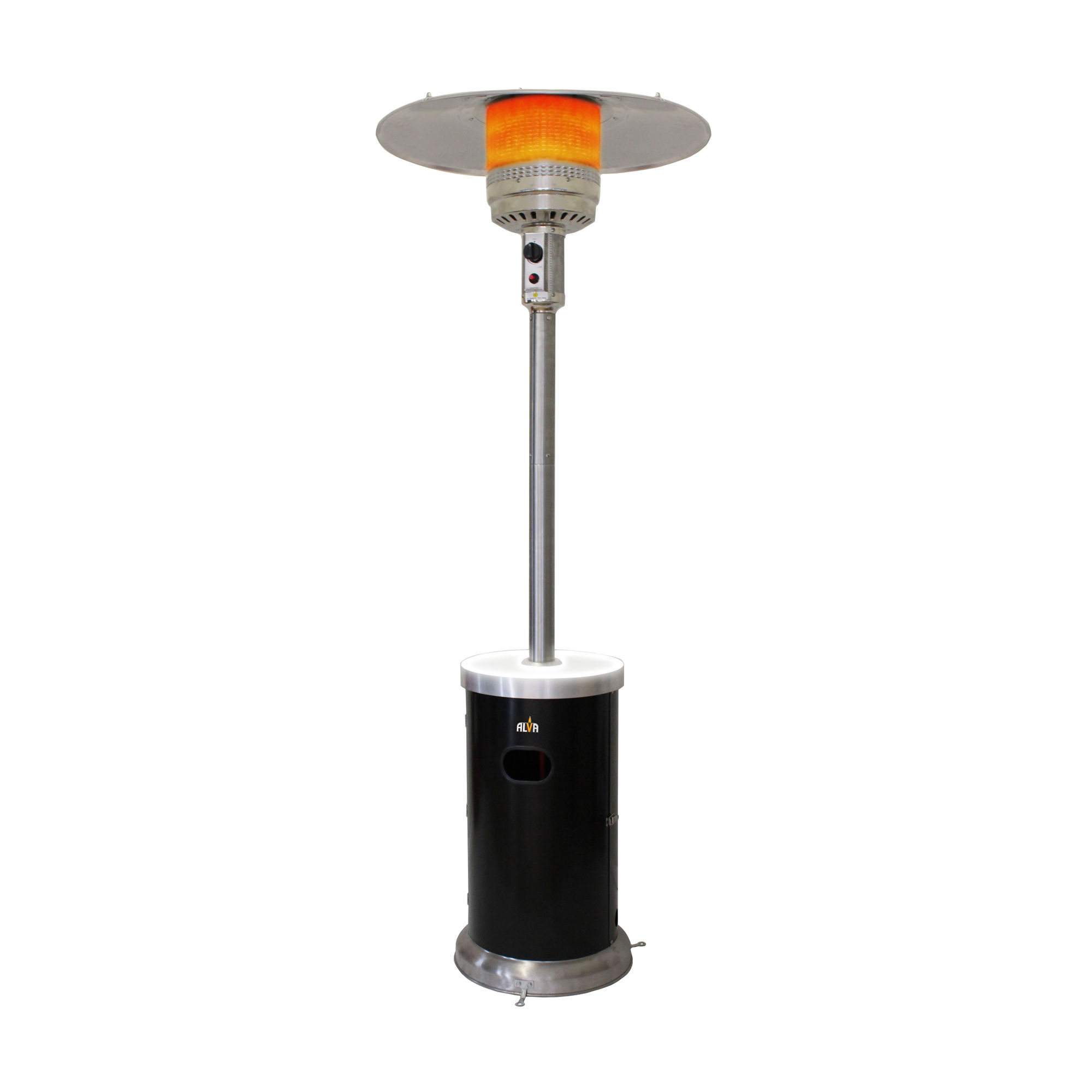 ALVA Gas Patio Heater LED Illuminated Table Outdoor Use Hose & Regulator Included LPGSA Certified