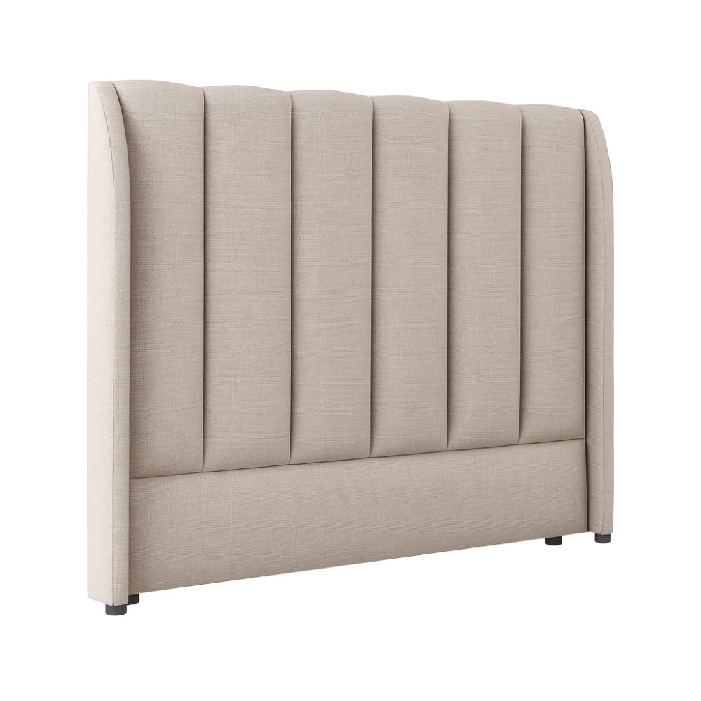 Celestia Upholstered Wingback Headboard Three Quarter Moonbeam