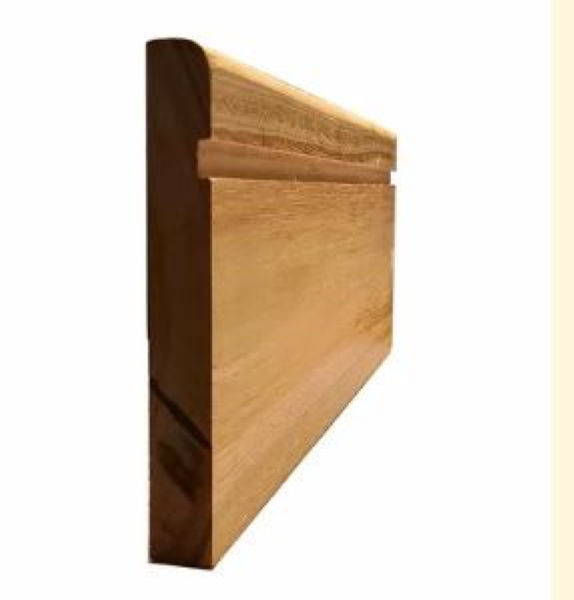 200 x 18 Hardwood SKIRTING Bullnose With 10mm Shadowline (Per Metre)
