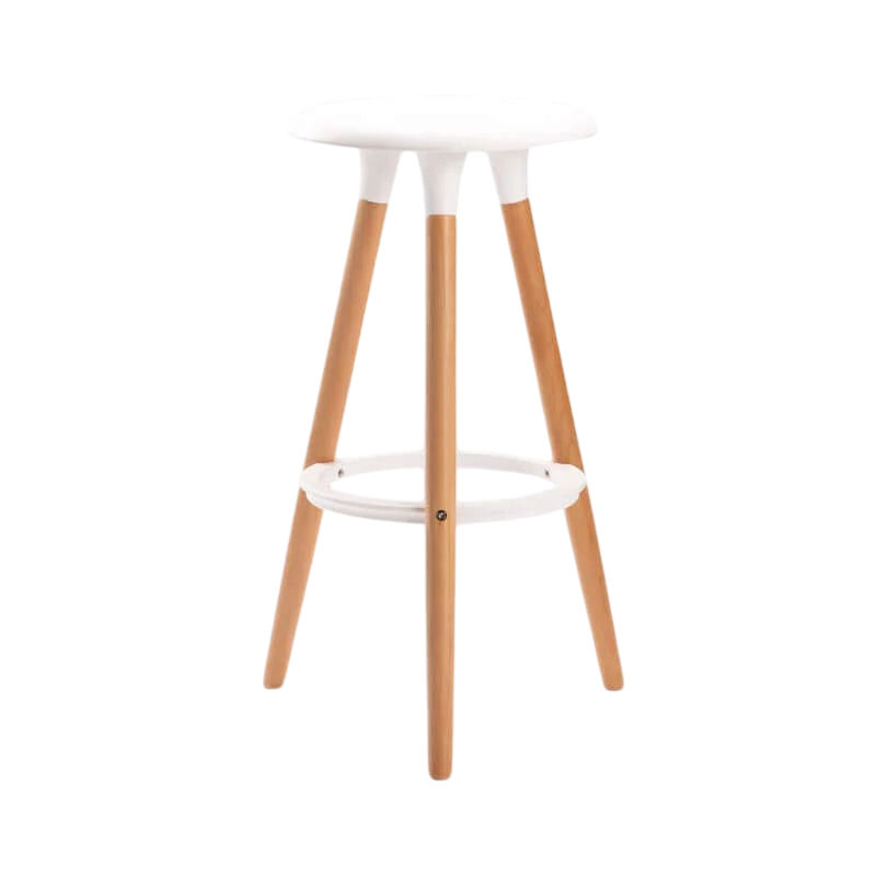 Vividitto - Yoyi Wooden Leg Barstool - White